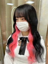 ガルボヘアー 名古屋栄店(garbo hair)&nbsp;#名古屋#プルエクステ#インナー#ピンク#波巻き#韓国#10代#20代