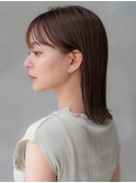 20代30代大人可愛いミディアムレイヤー外ハネボブ/前髪