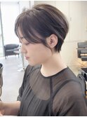 モードに大人可愛いダークアッシュイメチェンショートボブ