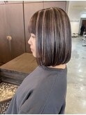 ハイライト立体感ボブ