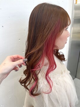 ジルスタジオ(JILL STUDIO) JILL STUDIO インナーカラーピンク/イヤリングカラー/韓国風