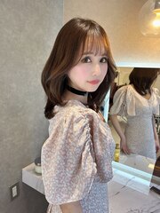 大人かわいい韓国風レイヤーボブ 梅田/韓国風/髪質改善