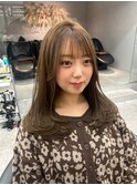 透明感カラー/ベージュカラー/ミディアムヘア顔まわりカット!!