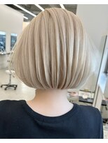 エゴル ナゴヤサカエ(ENGOL NAGOYA SAKAE)&nbsp;保存必須【海外風ハイトーンボブ】ミルクティーベージュ