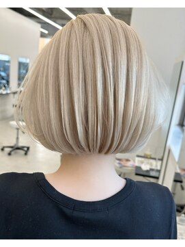 エゴル ナゴヤサカエ(ENGOL NAGOYA SAKAE) 保存必須【海外風ハイトーンボブ】ミルクティーベージュ