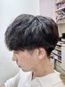 メンズカット＋ナチュラルパーマ+眉カットor炭酸泉　￥11900