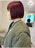 mini bob × pink brown