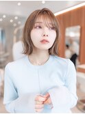 20代30代切りっぱなしレイヤーボブ/髪質改善ストレート/外ハネ