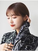 黒髪/ボブルフ/ネビージュ/韓国/ワンレン/仙台/髪質改善/前髪