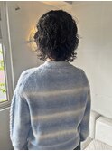 くるくるパーマのマッシュショートウルフ/くせ毛パーマ/パーマ