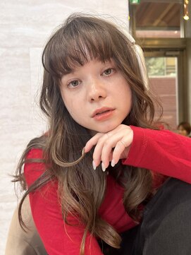 ロンド パルティール 大宮(Lond partir) バタフライカットグレーブラウンミディアムレイヤーカット/大宮