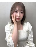 【kaN.】ボブレイヤー×マロンベージュ×髪質改善ストレート