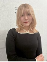 イロウ 山口どうもん店(IROW)&nbsp;ダブルカラー/ミディアムレイヤー/ブロンド/ブリーチカラー