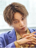 サーフカール/ 刈り上げセンターパート/ブルーブラック[新宿駅]