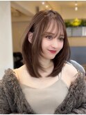 美髪レイヤーカット/顔まわりレイヤー/くびれロングレイヤー