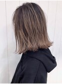 ハイライトグラデーション_アースカラーくびれヘア_ba366581