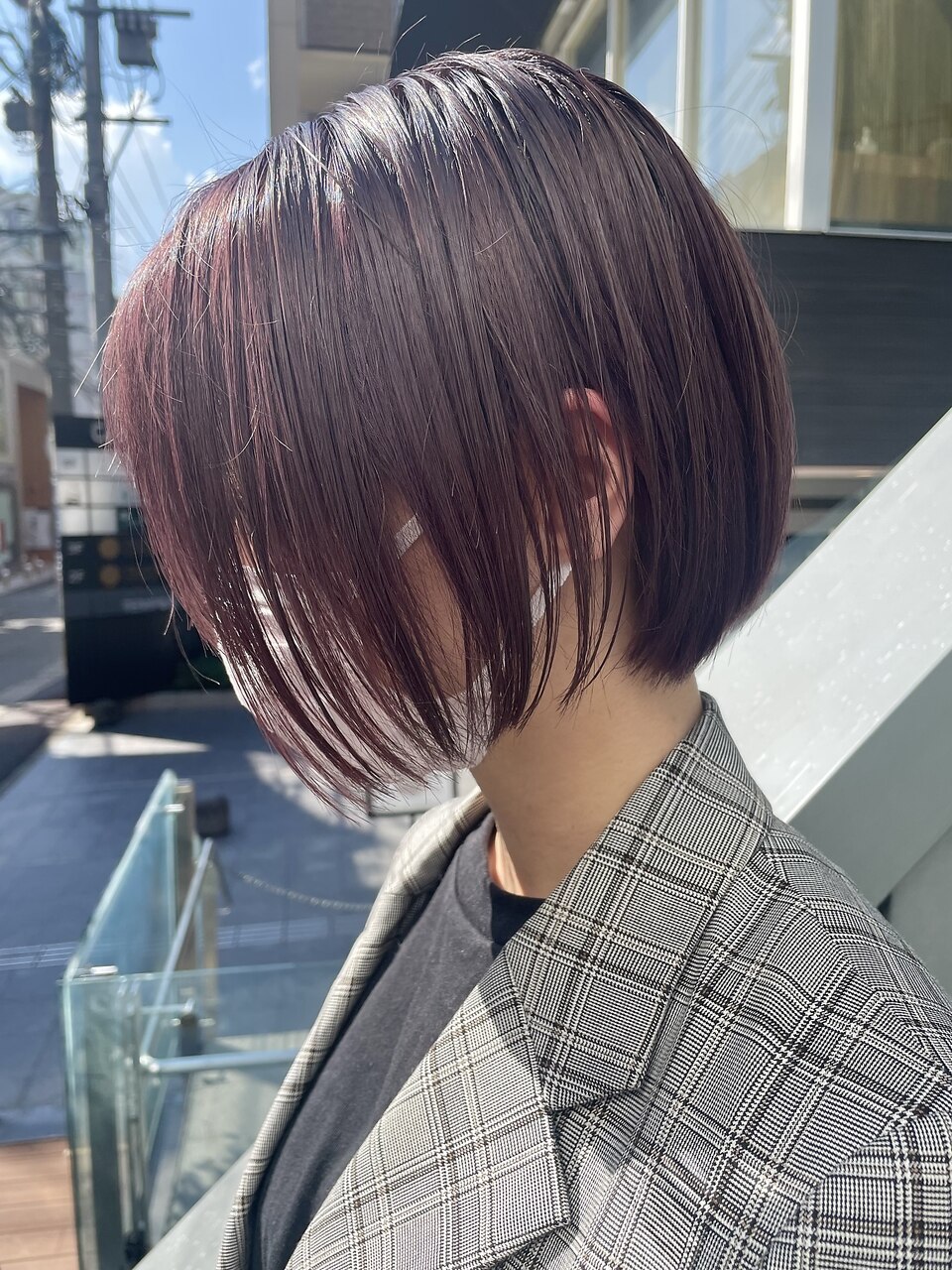 NUDE センター分けボブ 10代 20代 30代 40代 大人ショートボブ