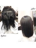 パツッとならないナチュラルなストレートヘア【別府】