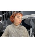 【 オレンジ × オン眉ボブアレンジ 】浅野美紀