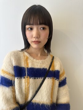 ベンジー 学芸大学店(benji) オリーブベージュ/イルミナ/レイヤー/ミディアム