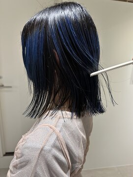 ユー セント(yew scent) blue black × navy blue