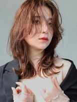 アース 三木店(HAIR & MAKE EARTH)&nbsp;20代30代40代シアーピンク透明感くびれボブ外ハネ乾かすだけ