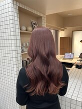 ケシキ 表参道 原宿(kesiki.) ピンクグレージュカラー ブリーチなしダブルカラー