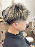 メンズ波巻きスパイラルパーマシャドウパーマツイストパーマ緩め