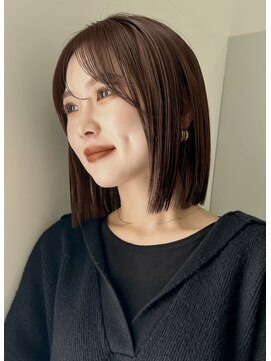 ノイ 銀座(noi) 顔周りレイヤーカットグレージュカラーくびれボブショートカット