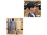 メンズ　カット&眉＆ヘッドスパ［頭皮すっきり！ハリコシの出る頭皮環境へ］