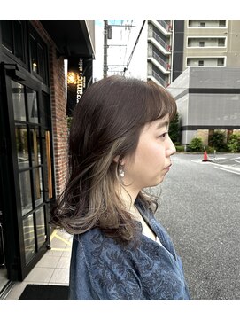 オーガニック アトリエ 大宮(organic+atelier) 20代30代大人可愛いミルクティーベージュインナーカラー