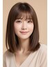 【平日】小顔似合わせカット＋透明感艶カラー(白髪染可)+クイックスパ