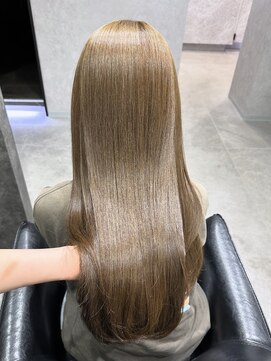 エースヘアー(A.hair) オリーブベージュ/レイヤーカット/高濃度水素髪質改善