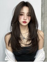 ユーフォリア 渋谷グランデ(Euphoria SHIBUYA GRANDE)&nbsp;渋谷 韓国ヘア 顔周りレイヤー 小顔カット 透明感カラー