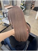 ミルクティーベージュカラーブリーチカラーピンクベージュ＊赤羽