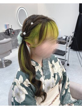 あみカチュサイドポニー/心斎橋ヘアセット