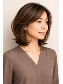 ミディアムレイヤー レイヤーボブ ヘッドスパ 銀座