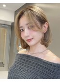 韓国ボブ/タンバルモリ/ヘーゼルベージュ