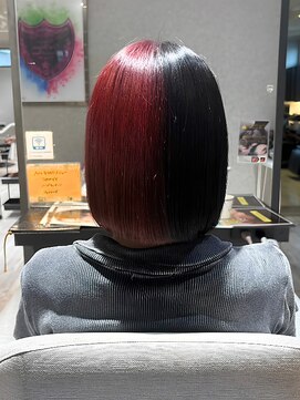 ユナイテッドビューティーウェストコースト(UNITED BEAUTY WEST COAST) ツートン/デザインカラー/ブリーチ/ミディアムボブ