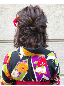 ヘアメイクアート(Hair make Art) ハーフアップ☆卒業式／袴/ショートアレンジ／