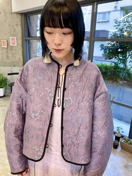 ユー(yew) 顔まわりぷつっとボブウルフ