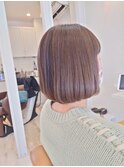 グレージュ×ボブ