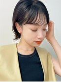 透明感暗髪×束感ショート×シースルーバング×フレンチガーリー