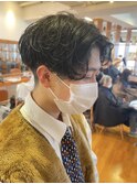 20代30代メンズツイストパーマ清潔感大人カッコイイショート