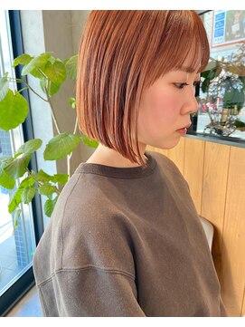 グロー 大宮(GLROW) ぷつっとカット　ボブ　オレンジブラウン　haruhi【大宮】