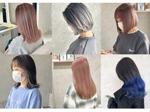 人気のハイライトやインナーカラーで透明感♪［インナーカラー/ショート/ブリーチ/ボブ/縮毛矯正］