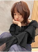 中川 前髪カット顔まわり似合わせ外ハネくびれレイヤーミディ