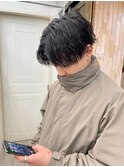 メンズカットアッシュブラックカルマパーマベリーショート渋谷