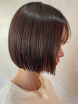 ビスクヘアデザイン(bisq hair design) ボブ　ベージュ　艶髪　髪質改善カラー　ショート