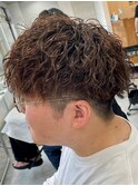波巻きパーマツイストスパイラルパーマメンズマッシュパーマ